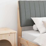 vidaXL Tête de lit capitonnée Gris foncé 100 cm Pin massif