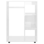 vidaXL Garde-robe Blanc brillant 80x40x110 cm Bois d’ingénierie