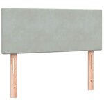 vidaXL Sommier à lattes de lit et matelas gris clair 120x220cm velours