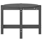 vidaXL Table basse Gris 118x63x45 cm Bois massif de pin
