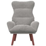 vidaXL fauteuil Gris clair 69 x 74 x 93 cm Velours