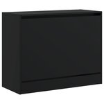 vidaXL Armoire à chaussures noir 80x34x63 cm bois d'ingénierie