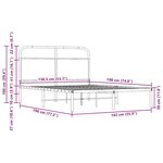vidaXL Cadre de lit sans matelas 135x190 cm chêne marron