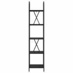 vidaXL Étagère Chêne noir 40 x 30 x 183 cm Bois d'ingénierie