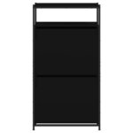 vidaXL Armoire à chaussures noir 60x34x112 cm bois d'ingénierie