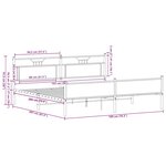 vidaXL Cadre de lit en métal sans matelas chêne sonoma 193x203 cm