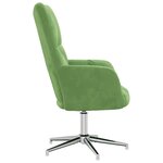 vidaXL Chaise de relaxation Vert clair Velours