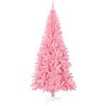 vidaXL Sapin de Noël artificiel avec support rose 240 cm PVC