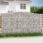 vidaXL Paniers à gabions arqués 6 Pièces 400x50x220/240 cm Fer galvanisé