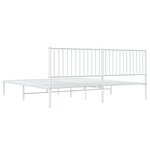Vidaxl cadre de lit métal avec tête de lit blanc 200x200 cm