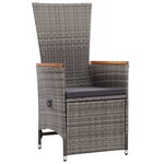 vidaXL Ensemble à manger d'extérieur 9Pièces coussins Résine tressée Gris