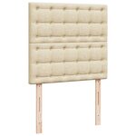 vidaXL Cadre de lit ottoman avec matelas crème 100x200cm tissu