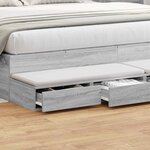 Tiroirs de lit vidaXL Gris Sonoma 180x36 5x16 5 cm en bois d'ingénierie