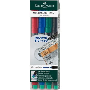 Etui de 4 marqueurs CD/DVD MULTIMARK permanent M  Moyen FABER-CASTELL