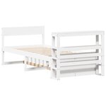 vidaXL Cadre de lit sans matelas blanc 75x190 cm bois de pin massif