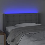 vidaXL Tête de lit à LED Gris clair 103x16x78/88 cm Tissu