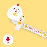 Legami EP0086 - Stylo effaçable Hen "I Care a Lot" - Erasable Pen