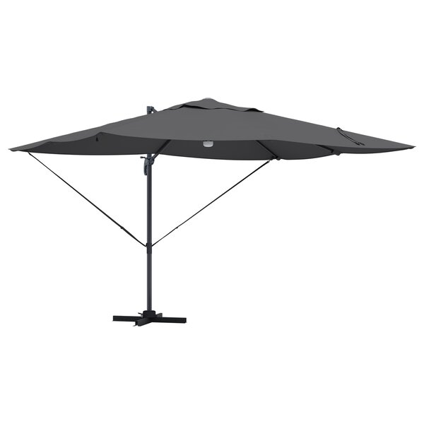 vidaXL Parasol cantilever Roma avec LEDs en anthracite  352x251x265 cm en aluminium.
