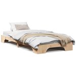 vidaXL Cadre de lit Pin massif 207 x 107 x 17 cm Bois massif en pin