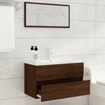 vidaXL Ensemble de meubles de salle de bain 2 Pièces Chêne marron