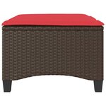 vidaXL Tabourets jardin coussins 2Pièces marron 55x55x36cm résine tressée