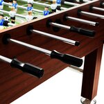 Vidaxl table de football acier 60 kg 140 x 74 5 x 87 5 cm marron