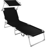 Tectake Transat acier - noir