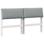 vidaXL Tête de lit capitonnée Gris clair 150 cm Pin massif