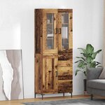 vidaXL Haut Armoire avec tiroir 2 Pièces Bois ancien Bois d'ingénierie