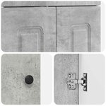 vidaXL Meuble sous lavabo de salle de bain Gris béton