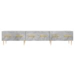 vidaXL Meuble TV gris béton 150x36x30 cm bois d'ingénierie