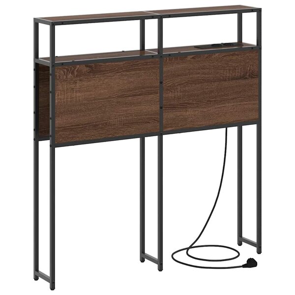 vidaXL Tête de lit de rangement Chêne marron 80 cm Bois d'ingénierie