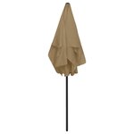 vidaXL Parasol de plage taupe 180x120 cm