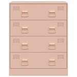 vidaXL Buffet rose 67x39x83 cm acier