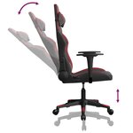 vidaXL Chaise de jeu Noir et rouge bordeaux Similicuir