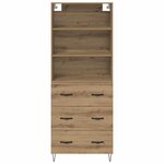 vidaXL Haut Armoire avec tiroir Chêne artisanal 69 5 x 34 x 180 cm