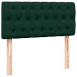 vidaXL Sommier à lattes de lit et matelas et LED vert foncé 90x220 cm velours