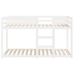 vidaXL Lit superposé Blanc 75x190 cm Bois de pin massif