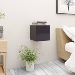 vidaXL Table de chevet Gris 30 5x30x30 cm Bois d'ingénierie