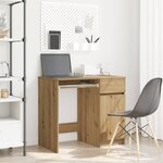 vidaXL Bureau chêne artisanal 86x49x76 cm bois d'ingénierie