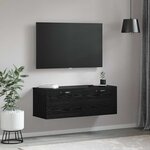 vidaXL Meuble mural Chêne noir 100 x 36.5 x 35 cm Bois d'ingénierie