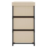 vidaXL Armoire de rangement avec 6 tiroirs 55x29x55 cm Crème Acier