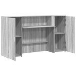 vidaXL Bureau de réception sonoma gris 180x50x103 5 cm bois ingénierie