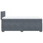 vidaXL Sommier à lattes de lit et matelas Gris foncé 90x200 cm Velours