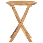 vidaXL Table pliable de jardin Ø 60 cm Bois de teck solide