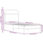 vidaXL Cadre de lit sans matelas 80x200cm chêne marron bois ingénierie