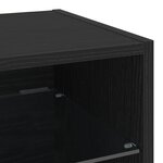 vidaXL Meuble TV 2 Pièces Noir 30 x 28 5 x 30 cm Bois d'ingénierie