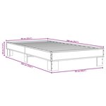 vidaXL Cadre de lit sonoma gris 90x200 cm bois d'ingénierie et métal