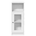 vidaXL Table de bar avec étagères blanc bois d'ingénierie
