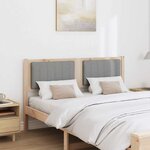 vidaXL Tête de lit capitonnée Marron 135 cm Pin massif